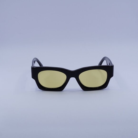 Palm Angels PERI089 BODIE 1018 Sunglasses Black Cat Eye Frame, Yellow Lenses main image 10